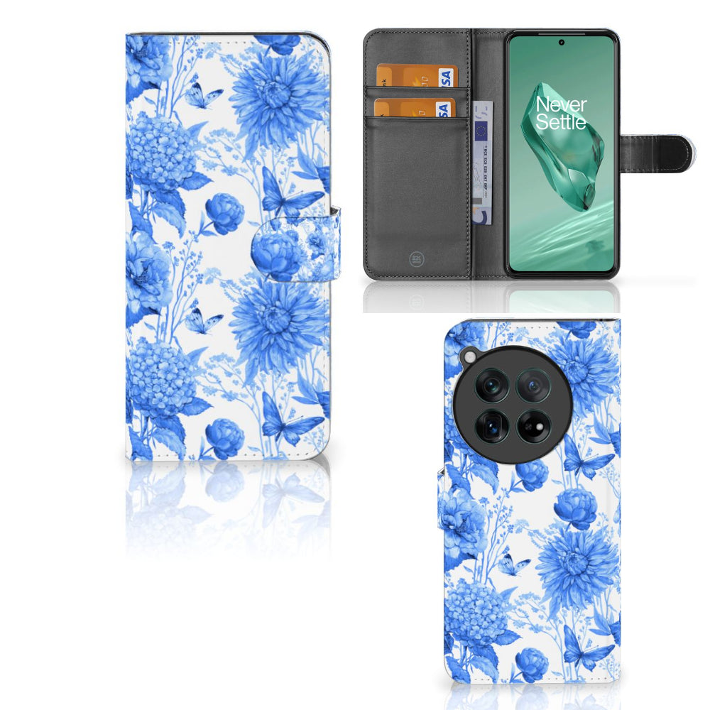 Hoesje voor OnePlus 12 Flowers Blue