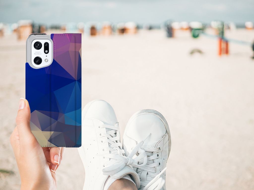 OPPO Find X5 Pro Stand Case Polygon Dark - B2C Telecom