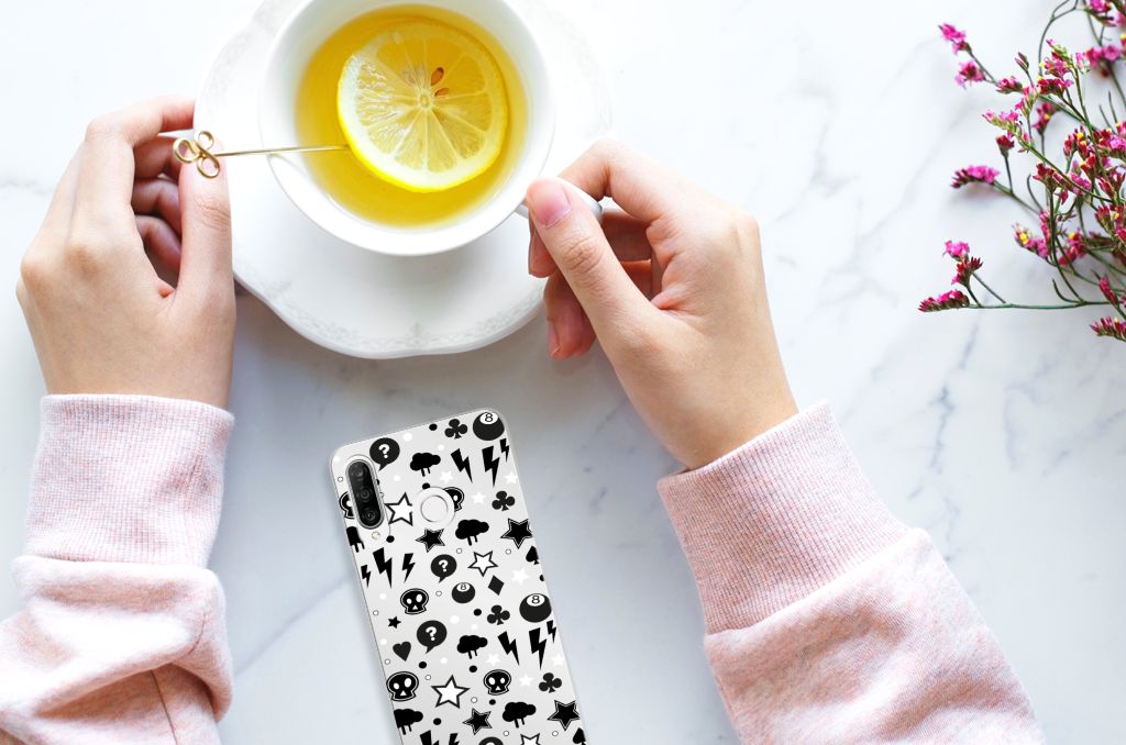 Silicone Back Case Huawei P30 Lite Silver Punk
