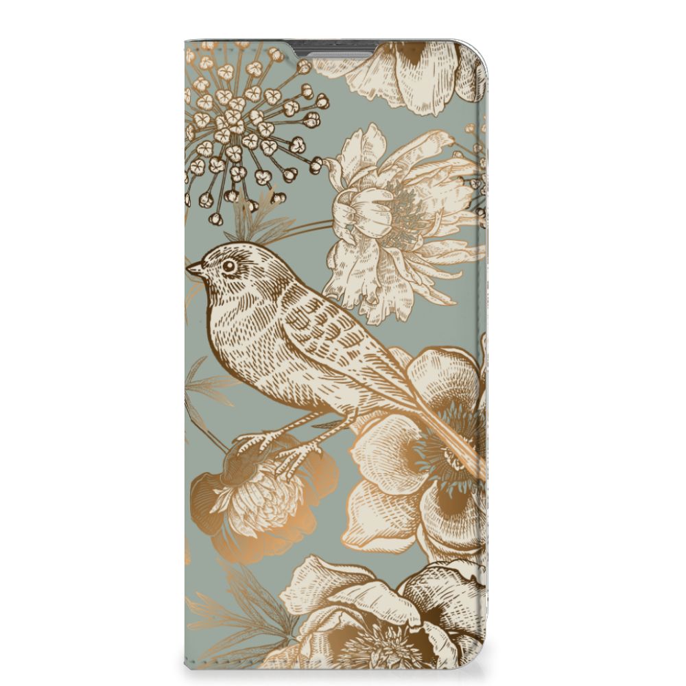 Smart Cover voor OPPO Reno8 Lite Vintage Bird Flowers - B2C Telecom