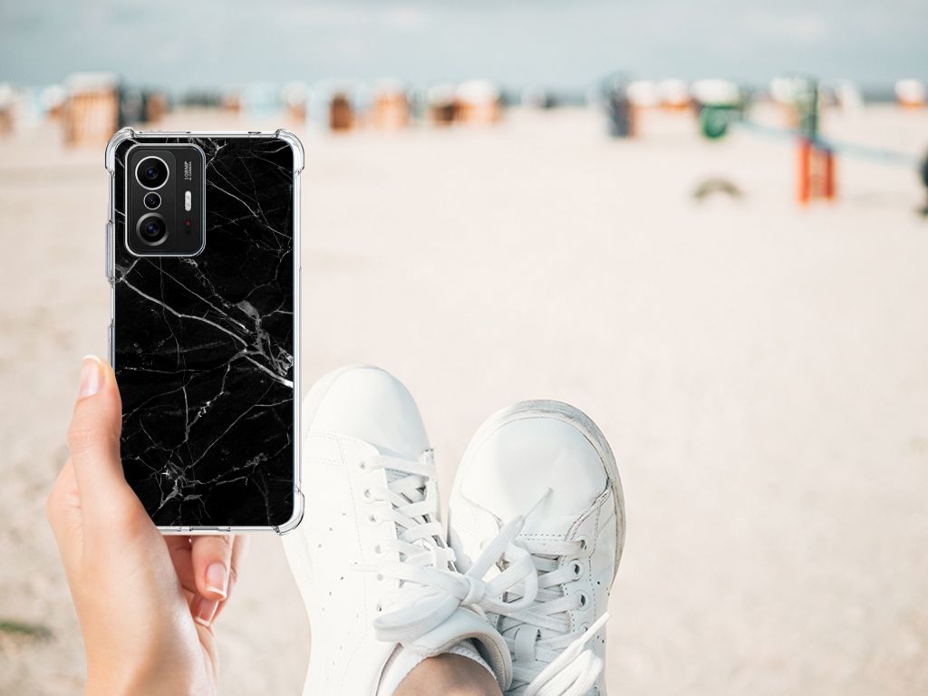 Xiaomi 11T | 11T Pro Anti-Shock Hoesje Marmer Zwart - Origineel Cadeau Vader - B2C Telecom