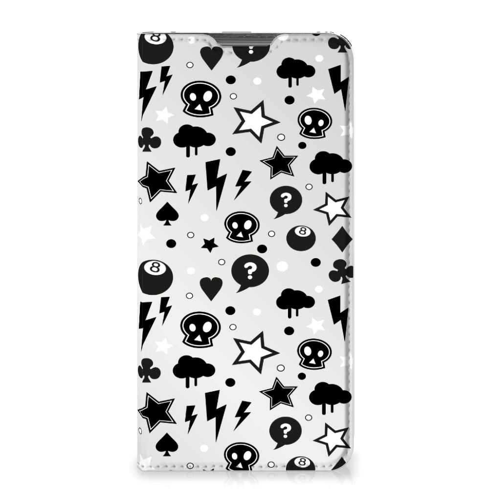 Mobiel BookCase Motorola Moto G52 | Moto G82 Silver Punk - B2C Telecom
