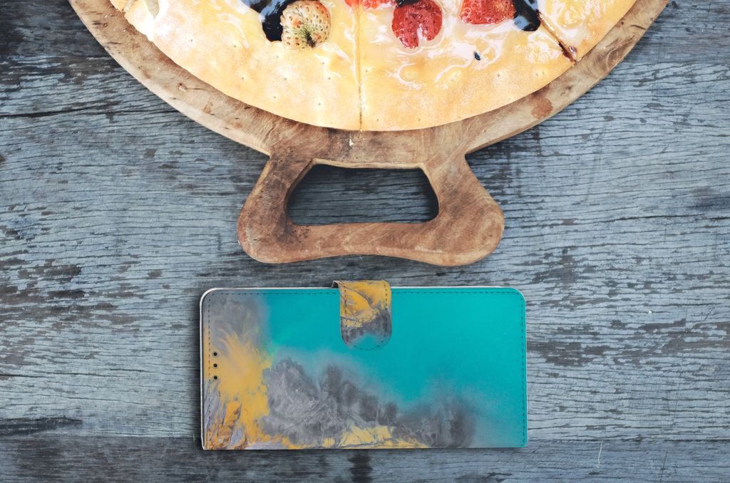 OnePlus 9 Pro Bookcase Marble Blue Gold
