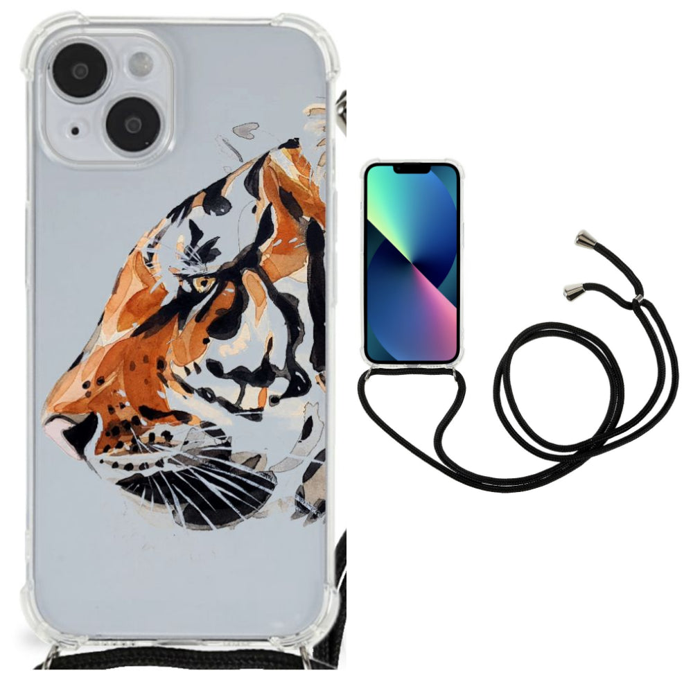 Back Cover iPhone 14 Plus Watercolor Tiger