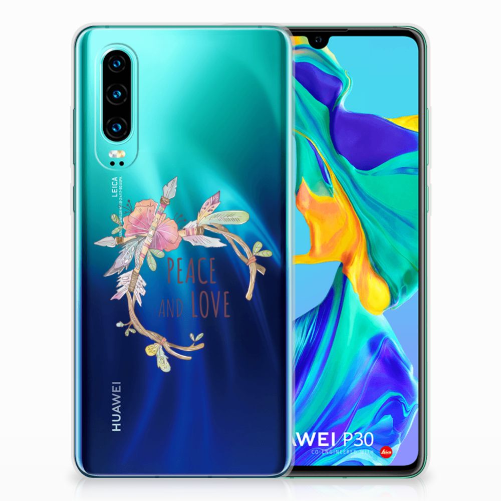 Huawei P30 Telefoonhoesje met Naam Boho Text