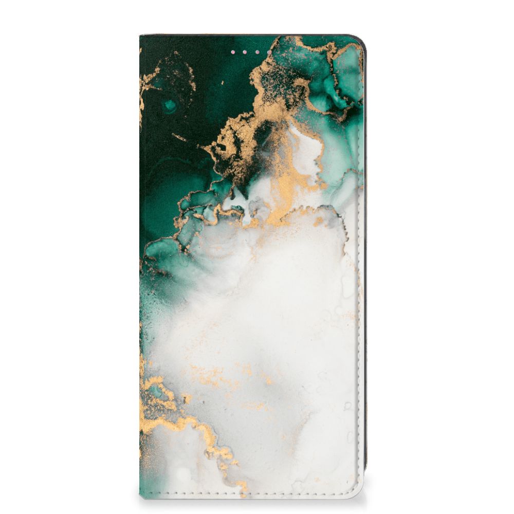 Standcase voor OPPO A54 5G | A74 5G | A93 5G Marmer Groen - B2C Telecom