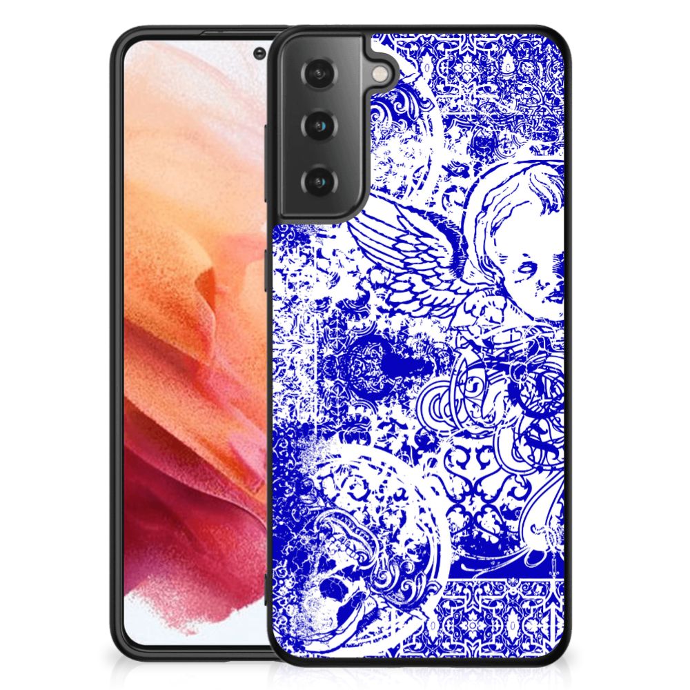 Telefoonhoesje Samsung Galaxy S21 Angel Skull Blauw