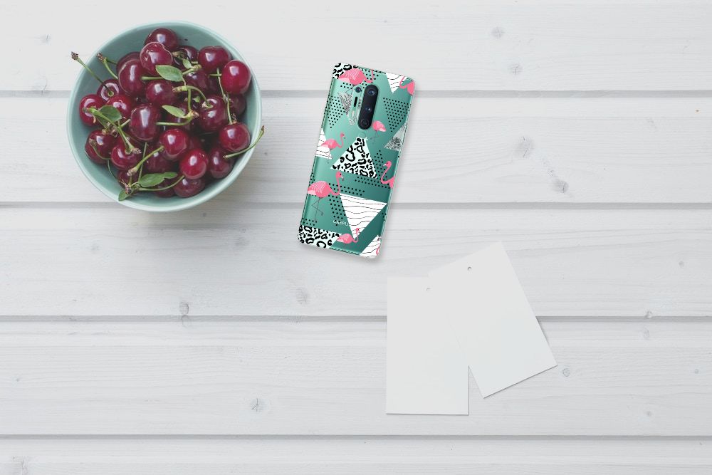 OnePlus 8 Pro TPU Hoesje Flamingo Triangle B2C Telecom