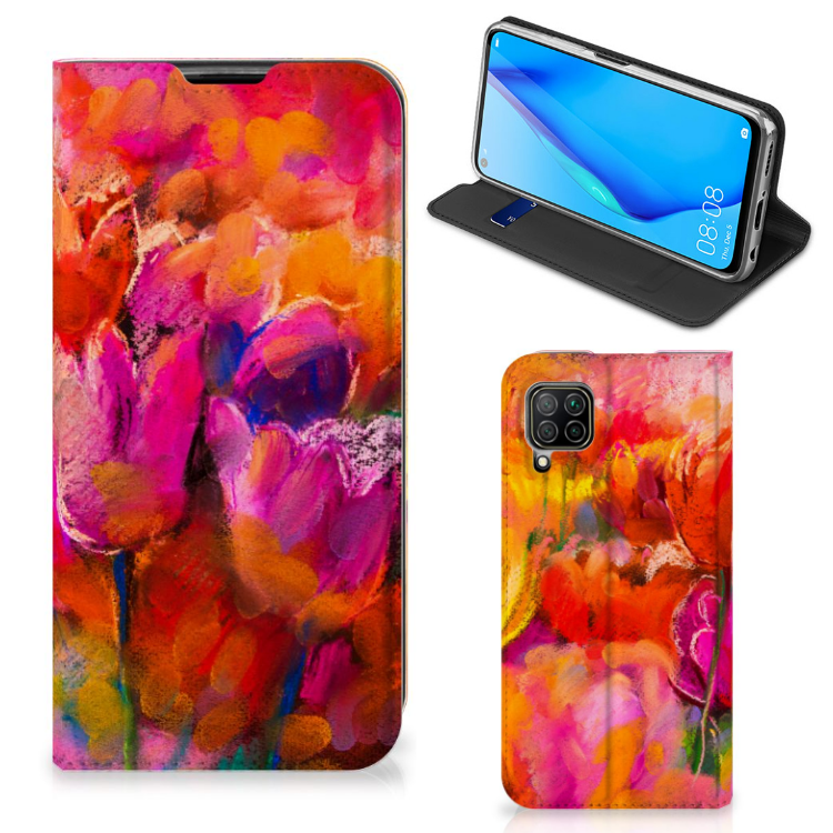 Bookcase Huawei P40 Lite Tulips - B2C Telecom