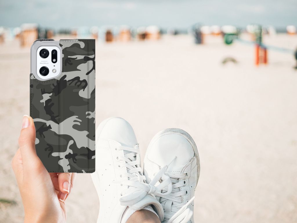 OPPO Find X5 Pro Hoesje met Magneet Army Light - B2C Telecom