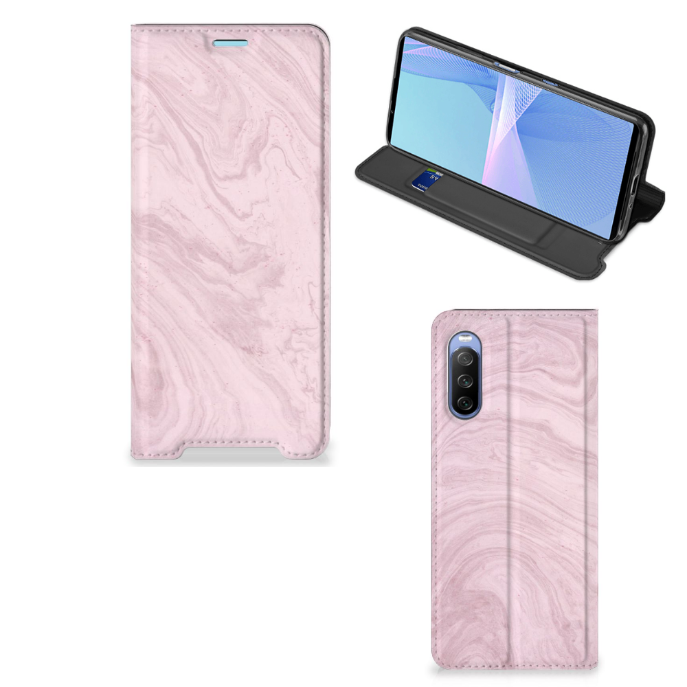 Sony Xperia 10 III Standcase Marble Pink - Origineel Cadeau Vriendin - B2C Telecom