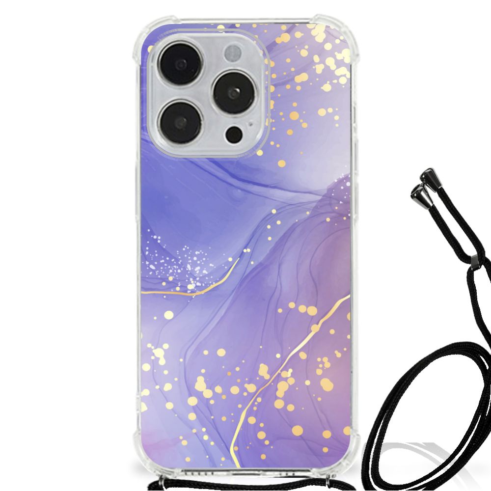 Back Cover voor iPhone 14 Pro Watercolor Paars