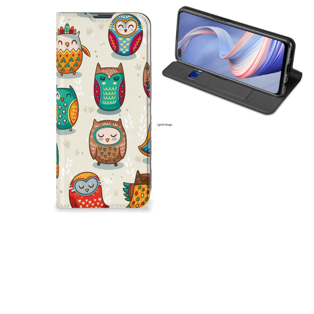 OPPO Reno4 Z 5G Hoesje maken Vrolijke Uilen