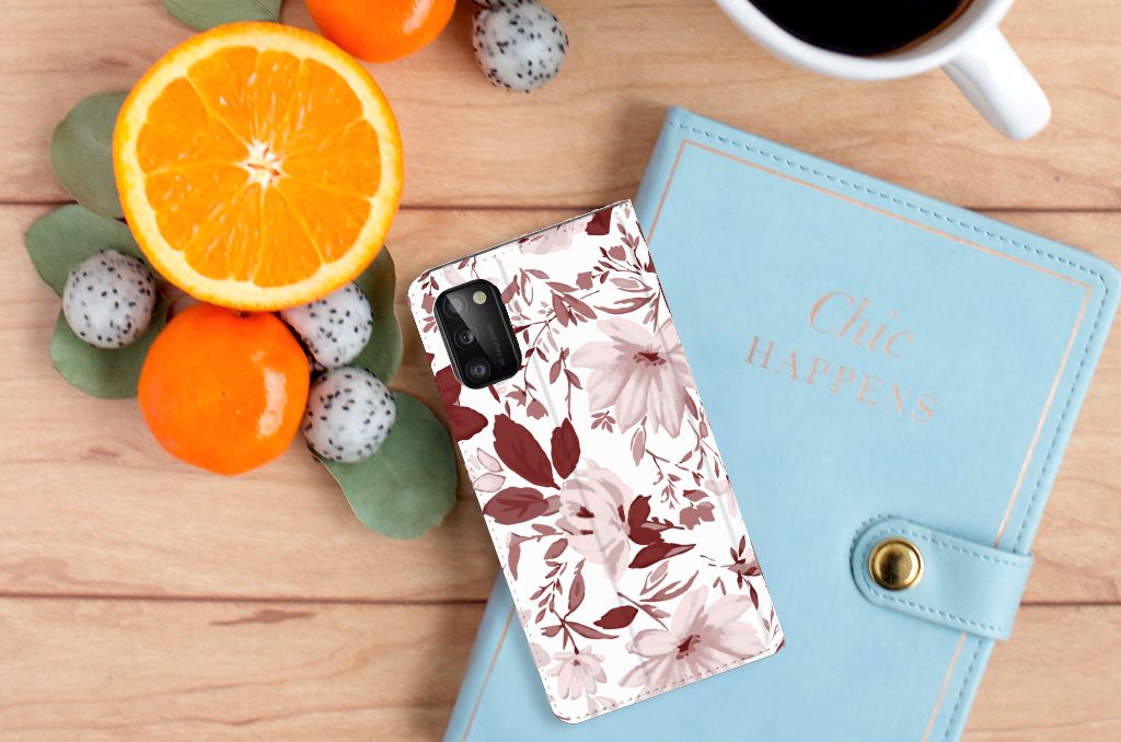Bookcase Samsung Galaxy A41 Watercolor Flowers - B2C Telecom