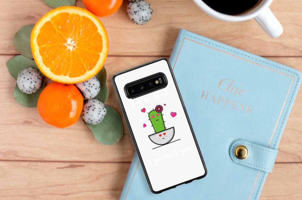 Samsung Galaxy S10+ Bumper Hoesje Cactus Glad