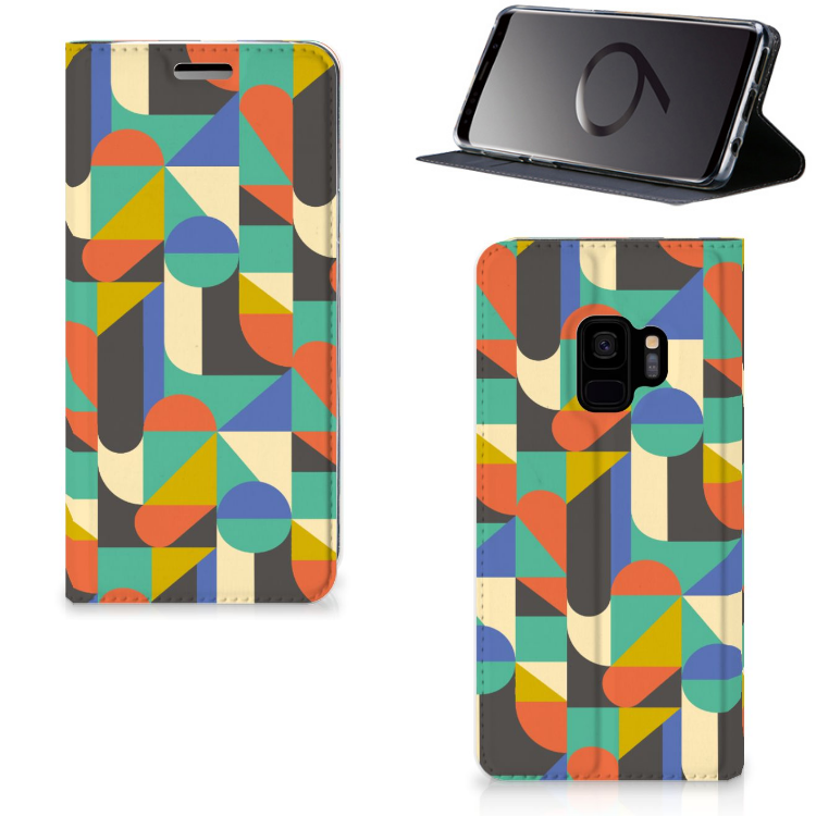 Samsung Galaxy S9 Hoesje met Magneet Funky Retro