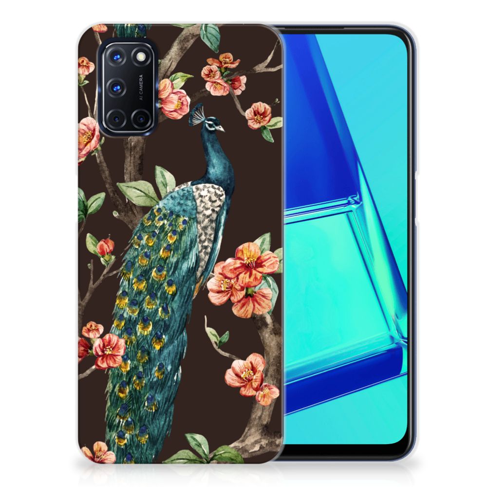 OPPO A52 | A72 TPU Hoesje Pauw met Bloemen