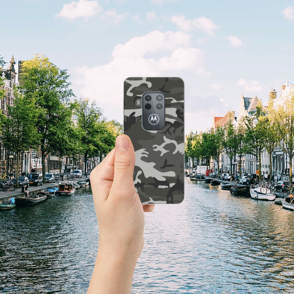 Motorola One Zoom TPU bumper Army Light