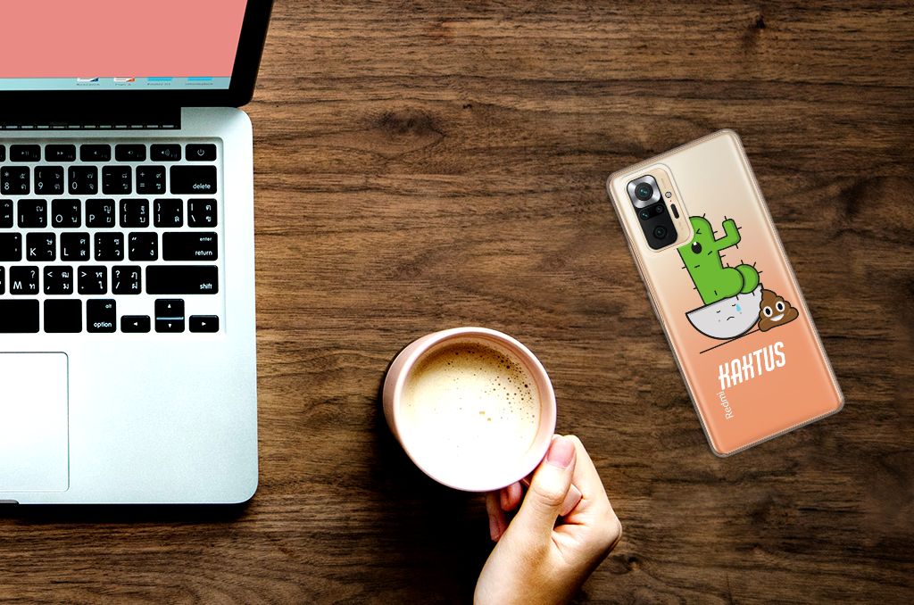 Xiaomi Redmi Note 10 Pro Telefoonhoesje met Naam Cactus Poo B2C Telecom