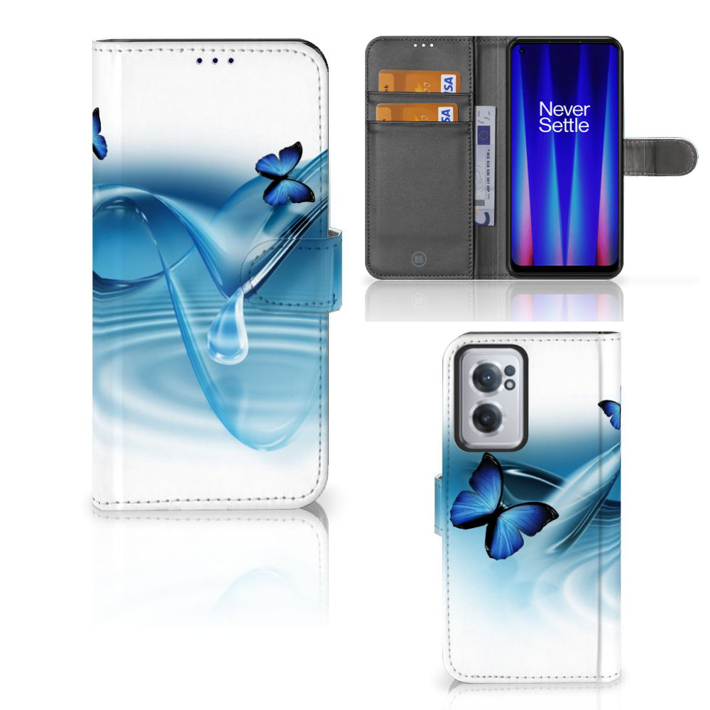 OnePlus Nord CE 2 Telefoonhoesje met Pasjes Vlinders