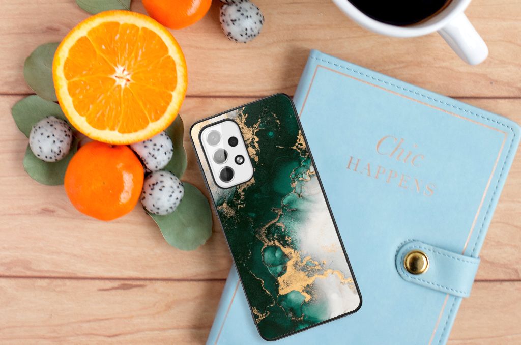 Marmeren Print Telefoonhoesje voor Samsung Galaxy A73 Marmer Groen B2C Telecom
