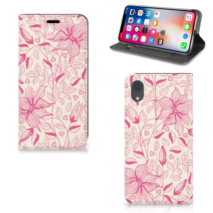 Apple iPhone Xr Smart Cover Pink Flowers