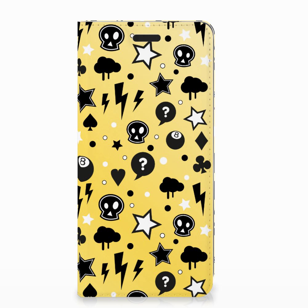 Mobiel BookCase Nokia 3.1 (2018) Punk Geel