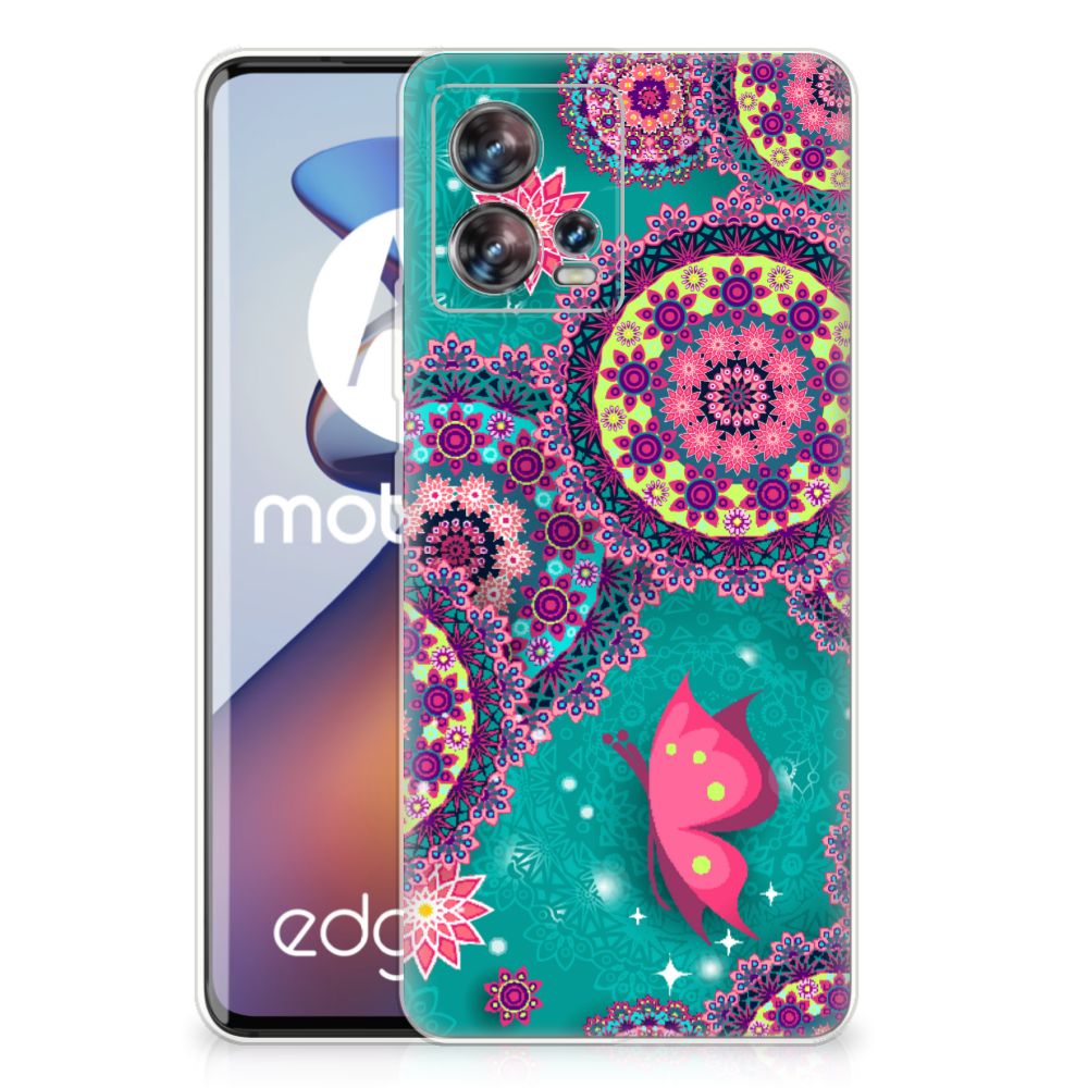 Motorola Edge 30 Fusion Hoesje maken Cirkels en Vlinders B2C Telecom