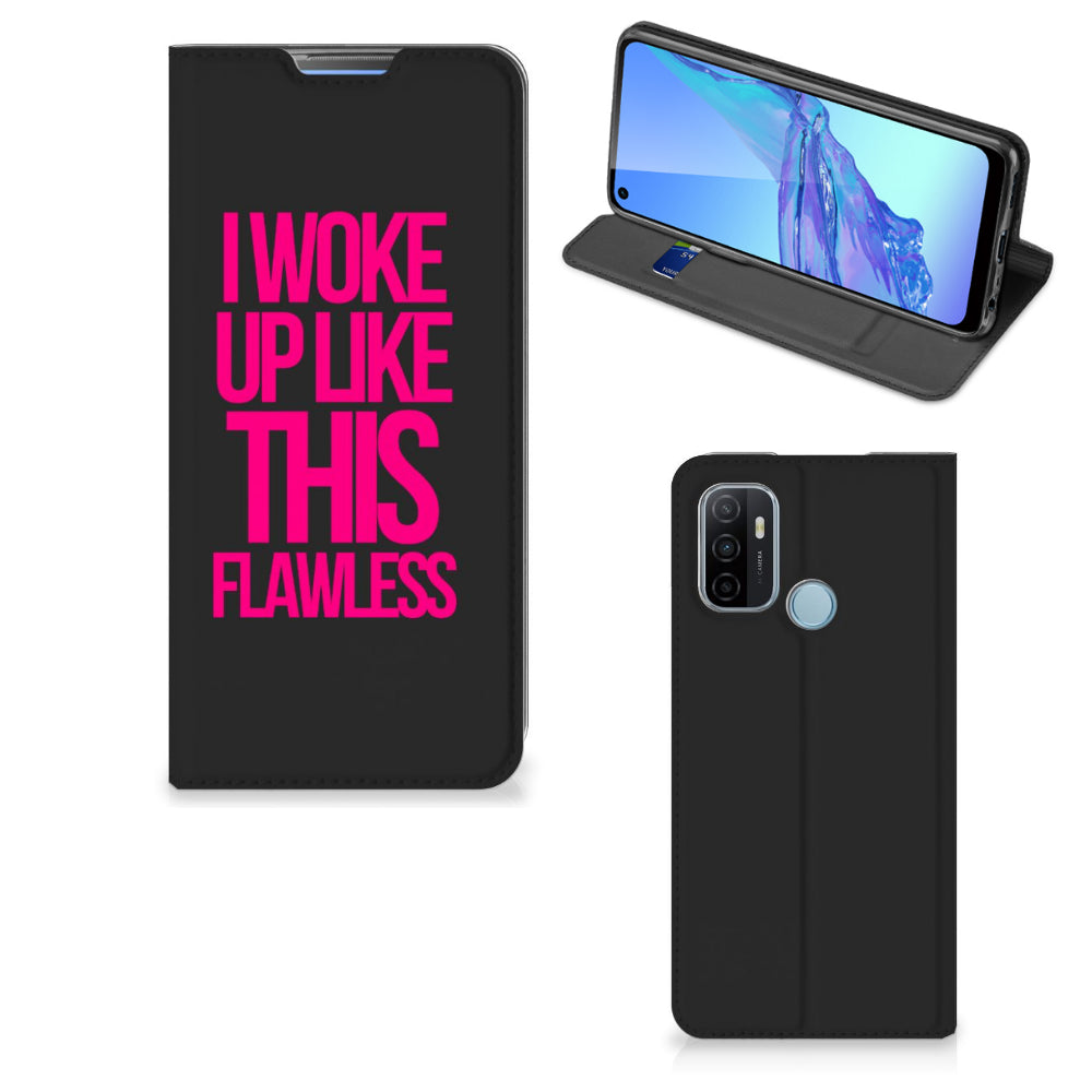OPPO A53 | A53s Hoesje met tekst Woke Up - Origineel Cadeau Zelf Maken