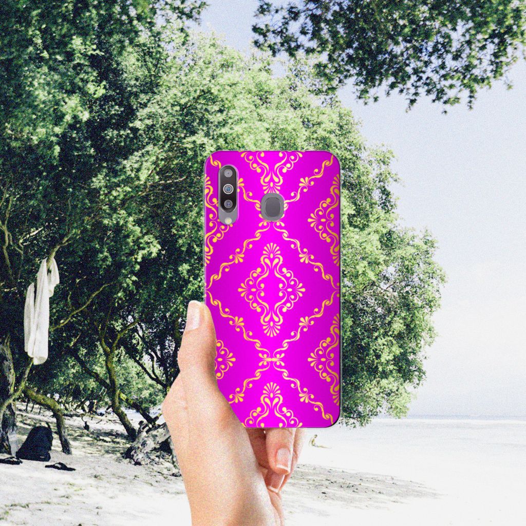 Siliconen Hoesje Samsung Galaxy M30 Barok Roze