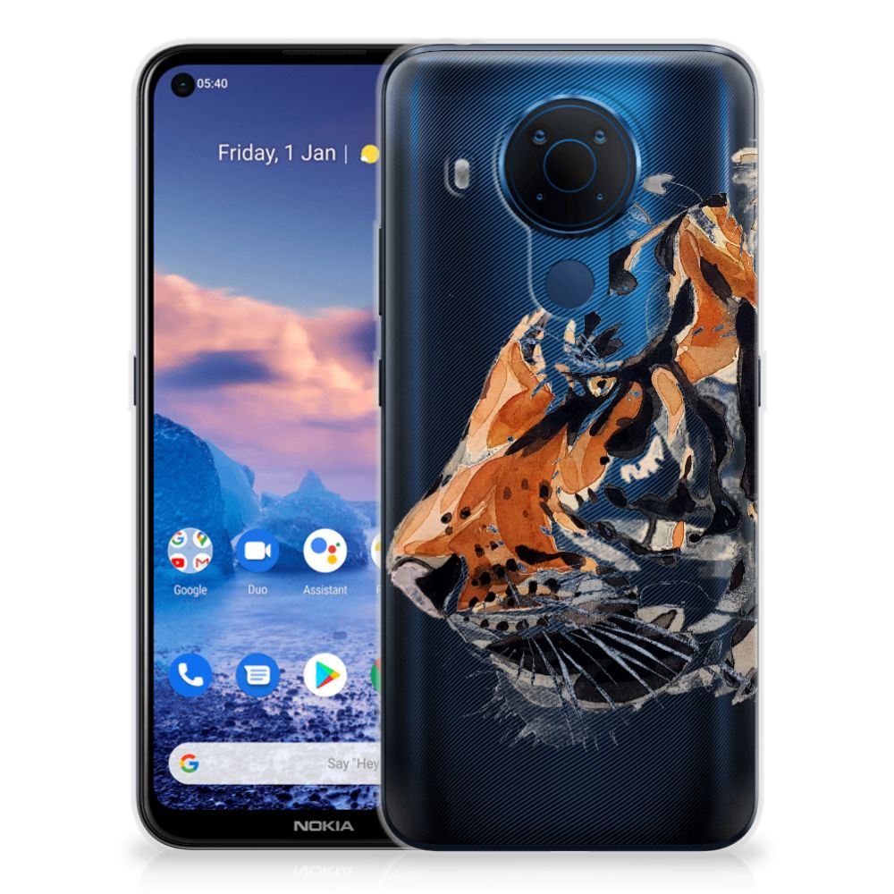 Hoesje maken Nokia 5.4 Watercolor Tiger