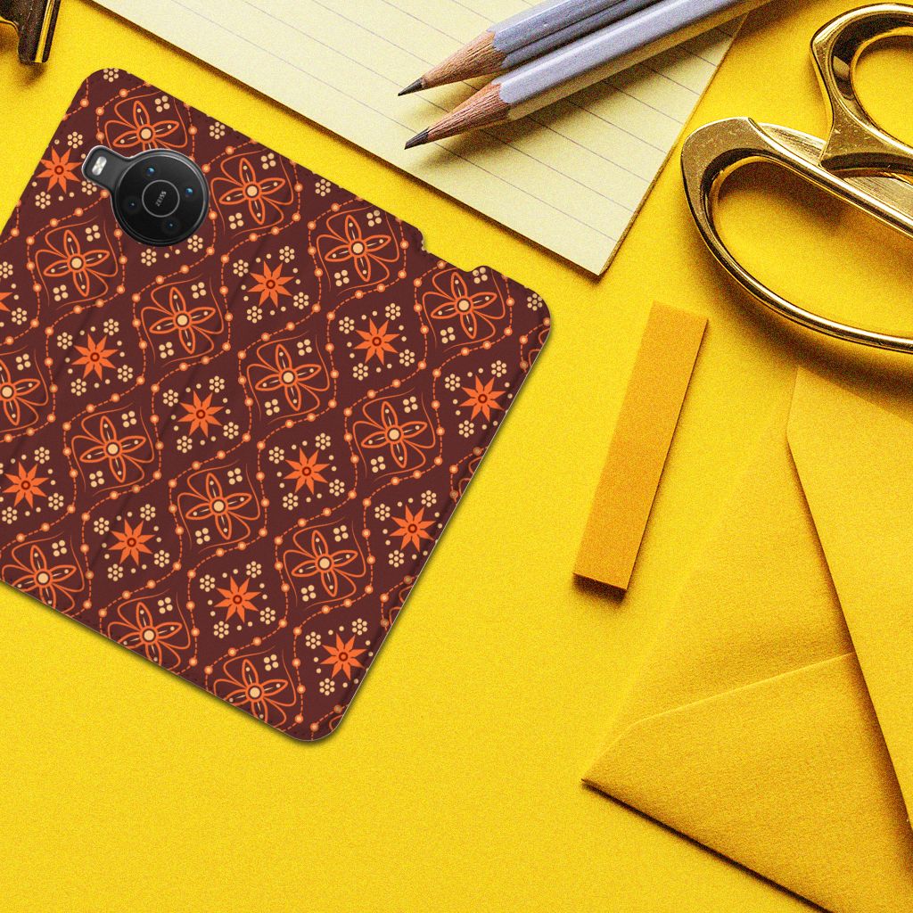 Nokia X20 | X10 Hoesje met Magneet Batik Brown - B2C Telecom