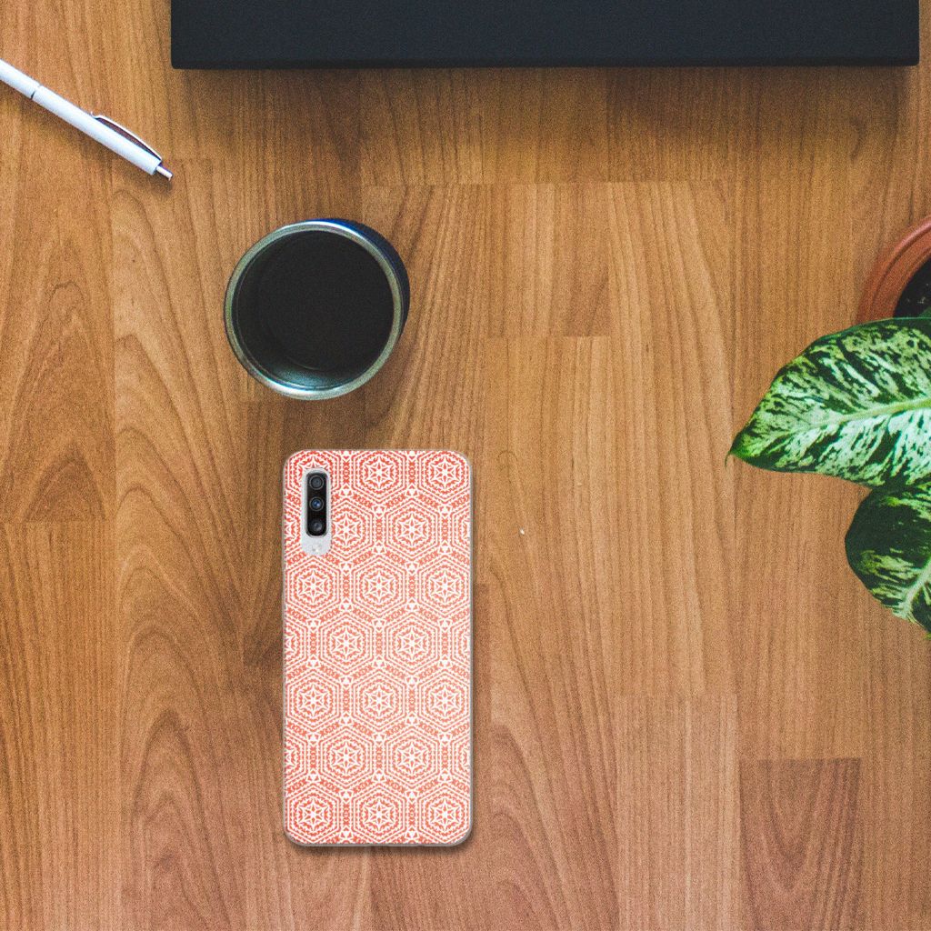 Samsung Galaxy A70 TPU bumper Pattern Orange