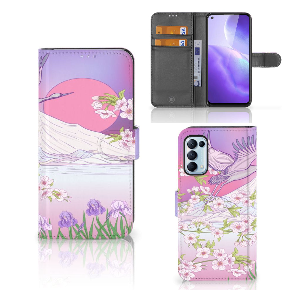 OPPO Find X3 Lite Telefoonhoesje met Pasjes Bird Flying