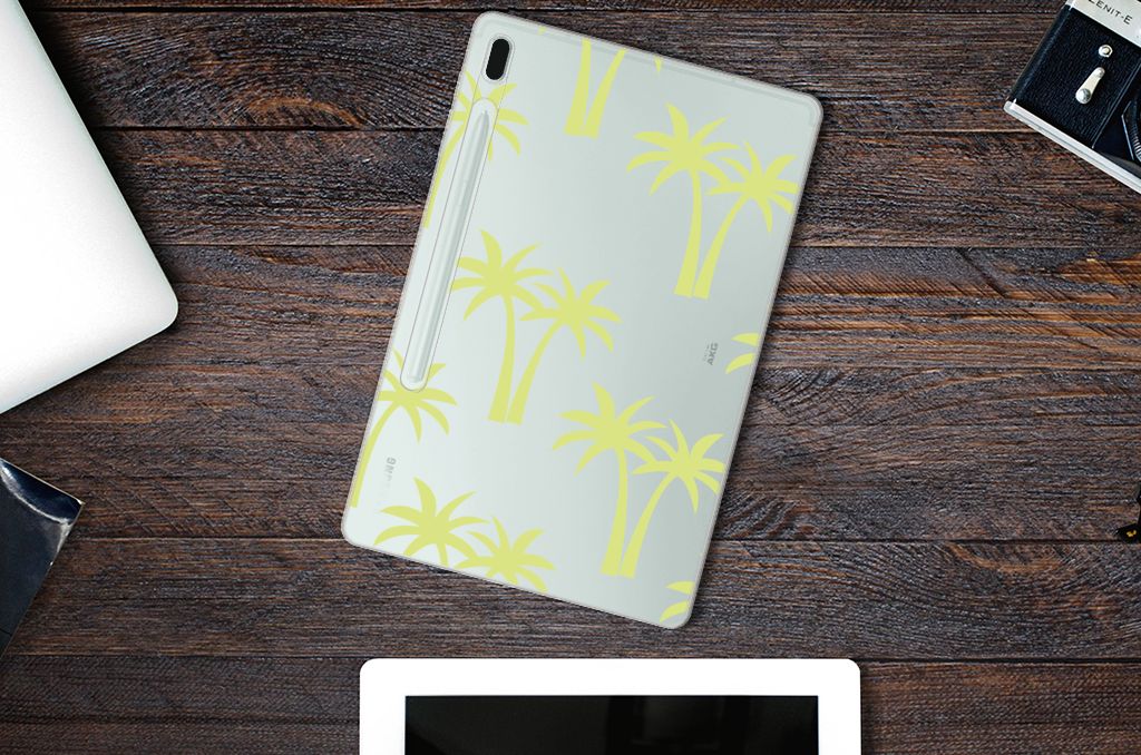 Samsung Galaxy Tab S7FE Siliconen Hoesje Palmtrees - B2C Telecom