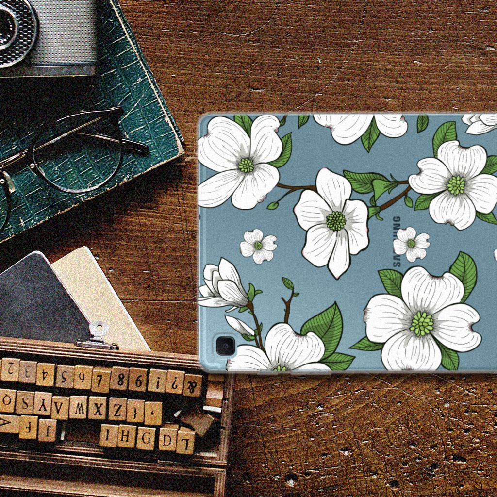 Samsung Galaxy Tab S6 Lite | S6 Lite (2022) Siliconen Hoesje Dogwood Flowers - B2C Telecom