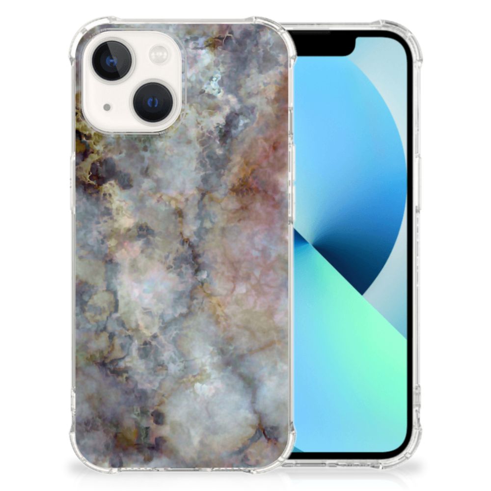 iPhone 13 Anti-Shock Hoesje Marmer Grijs B2C Telecom