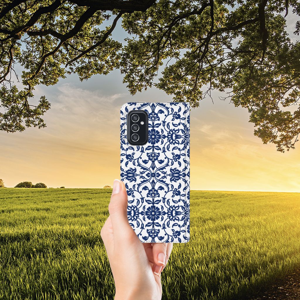 Samsung Galaxy M52 Smart Cover Flower Blue - B2C Telecom