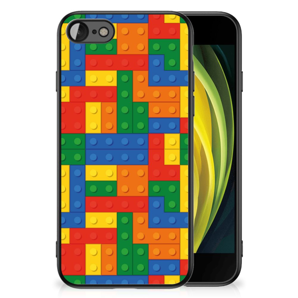 iPhone SE 2022 | SE 2020 | 7/8 Back Case Blokken met kleurrijk blokken design ter bescherming van je Apple iPhone.