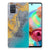 Samsung Galaxy A71 TPU Siliconen Hoesje Marble Blue Gold