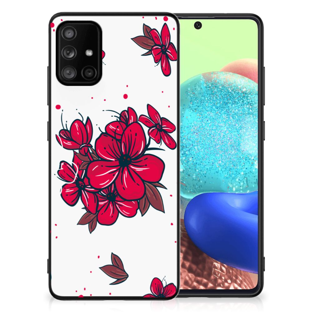 Samsung Galaxy A71 Bloemen Hoesje Blossom Red