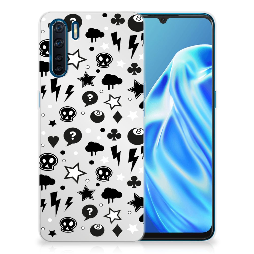 Silicone Back Case OPPO A91 Silver Punk B2C Telecom