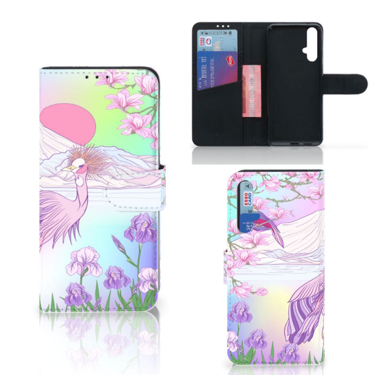 Honor 20 Telefoonhoesje met Pasjes Bird