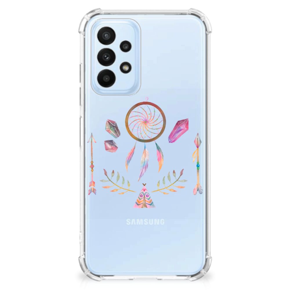 Samsung Galaxy A23 Stevig Bumper Hoesje Boho Dreamcatcher - B2C Telecom