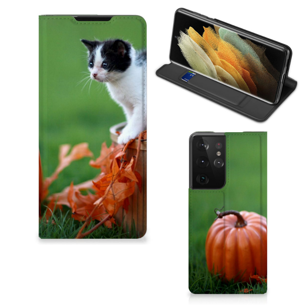 Samsung Galaxy S21 Ultra Hoesje maken Kitten - B2C Telecom