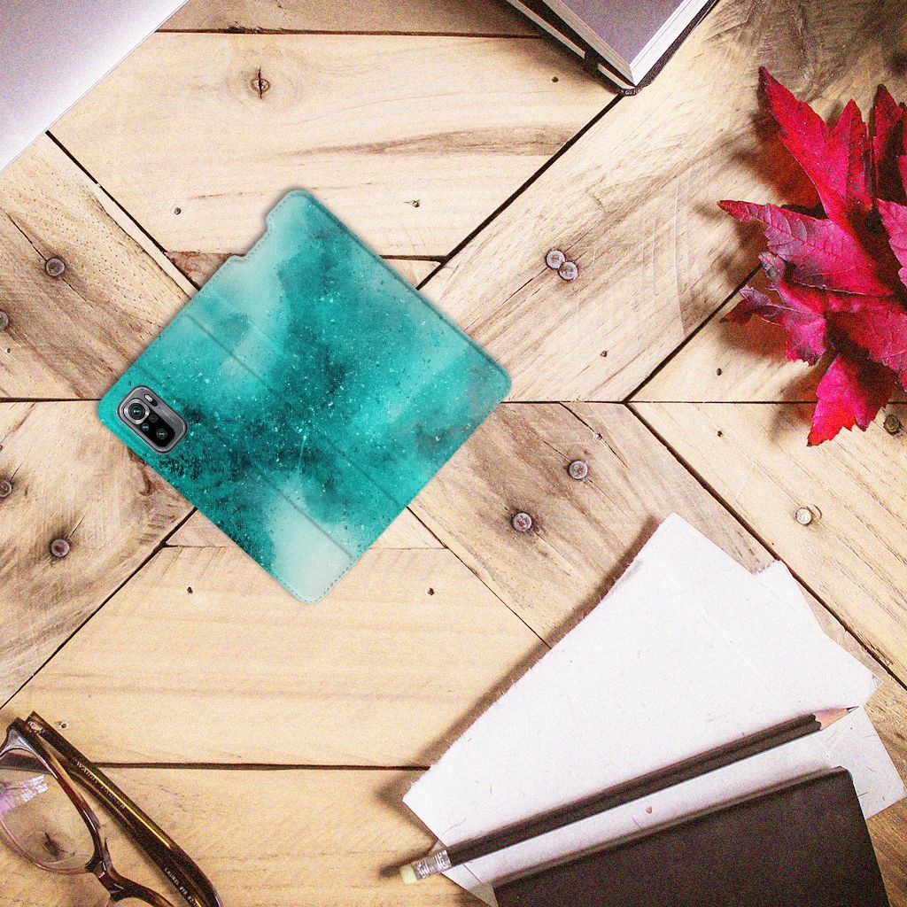 Bookcase Xiaomi Redmi Note 10/10T 5G | Poco M3 Pro Painting Blue - B2C Telecom