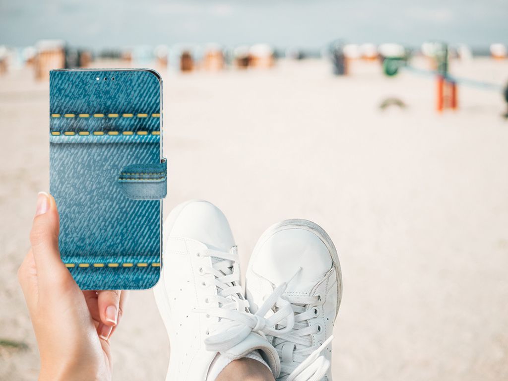 Motorola Moto G7 | G7 Plus Wallet Case met Pasjes Jeans