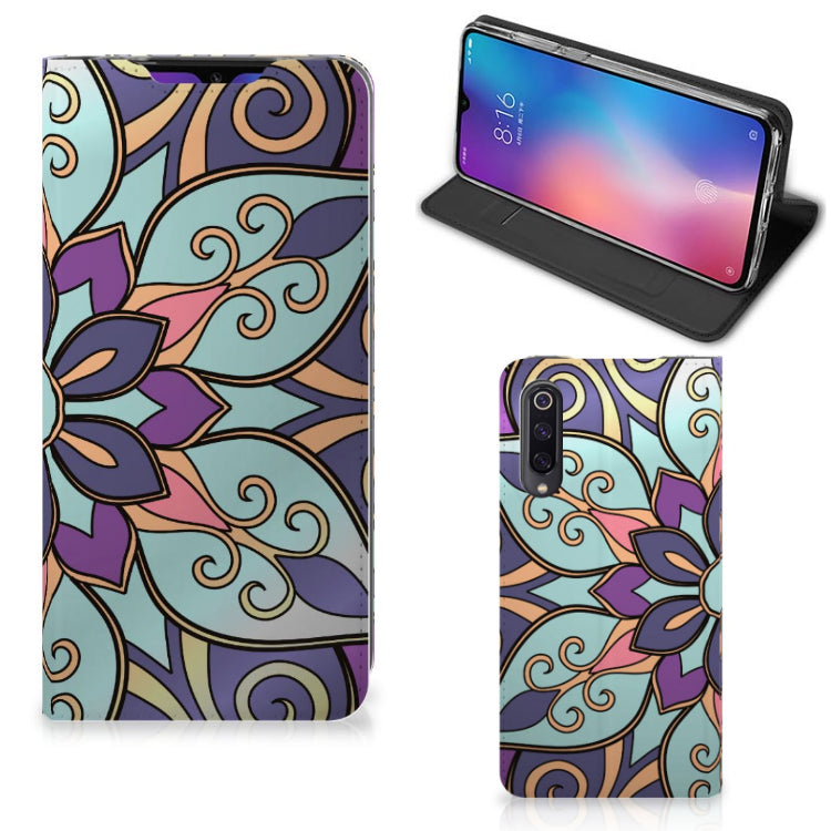 Xiaomi Mi 9 Smart Cover Purple Flower