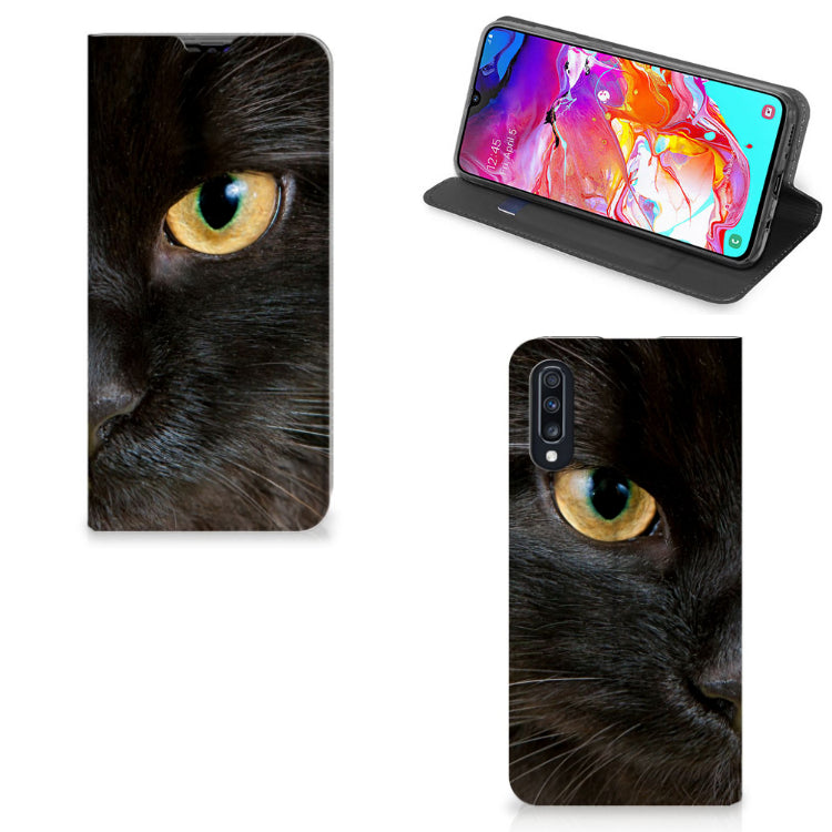 Samsung Galaxy A70 Hoesje maken Zwarte Kat