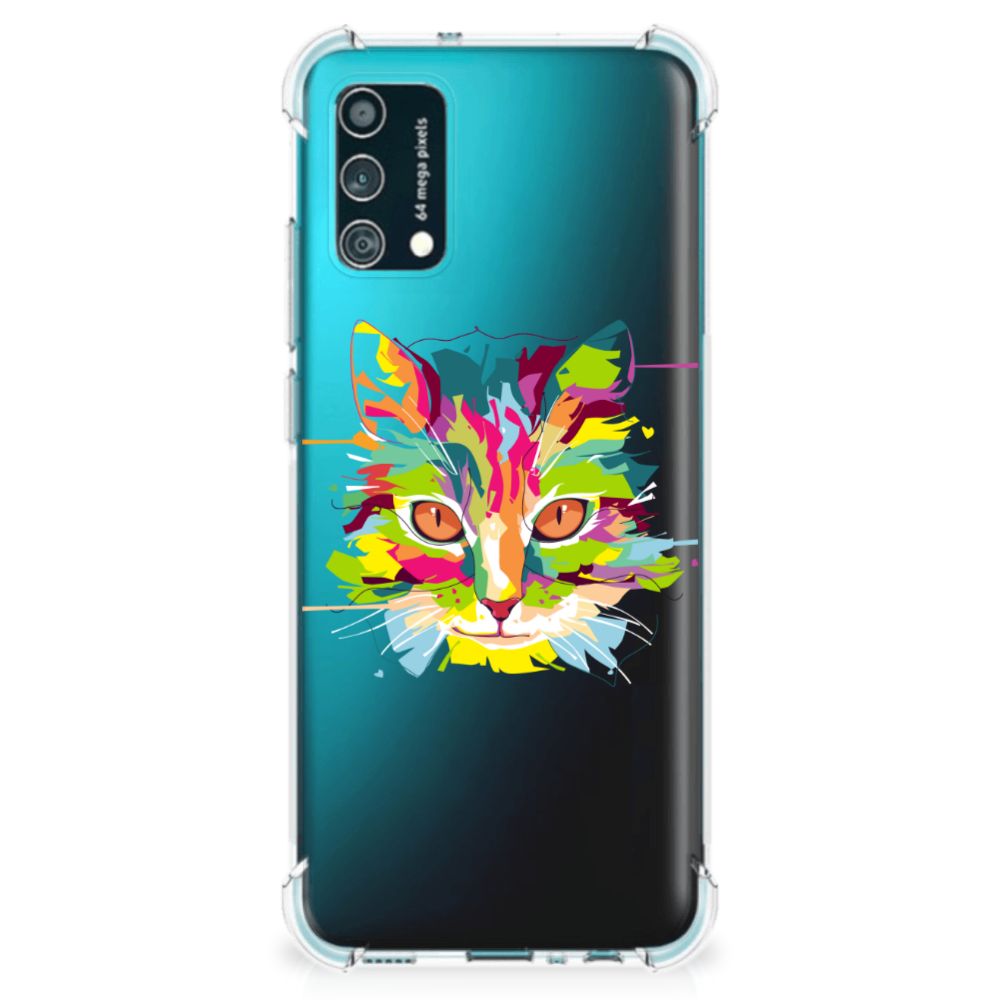 Samsung Galaxy M02s | A02s Stevig Bumper Hoesje Cat Color B2C Telecom